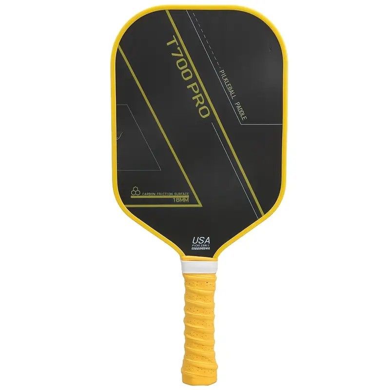 1PCS T700 PRO Carbon Fiber Pickleball Paddle: 8.0oz Lightweight Wide Body Control Paddle for Beginners & Seniors(YELLOW)