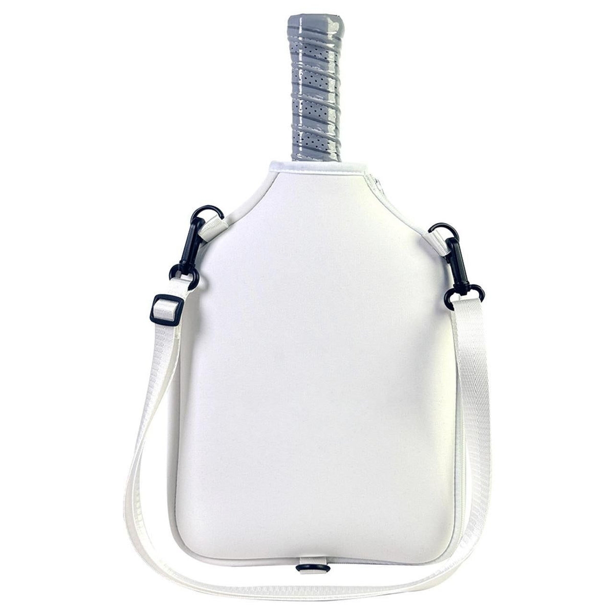 Neoprene Tennis & Pickleball Paddle Bag Lightweight Protective Carry Case with Shoulder Strap - White