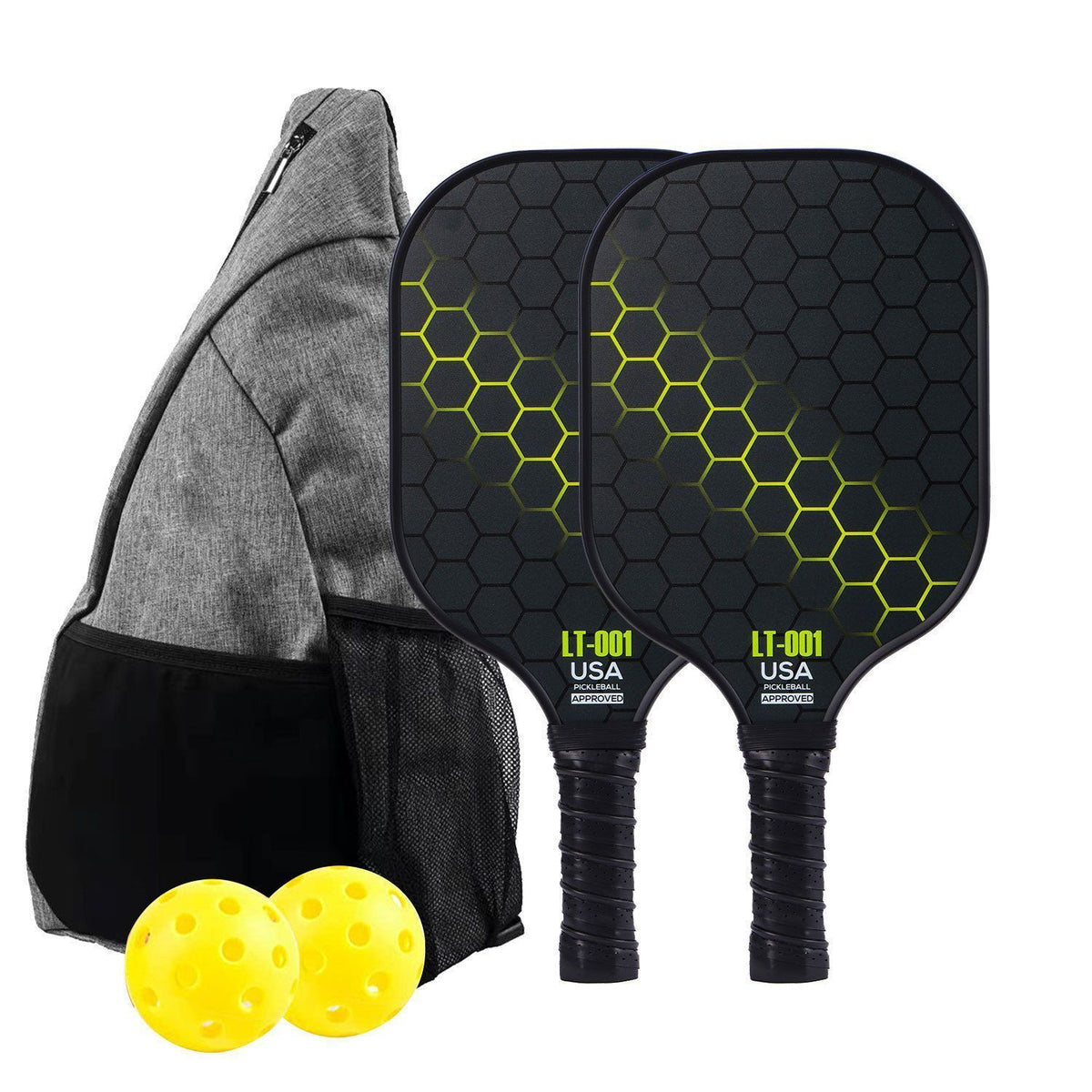 Yellow Pickleball Set with Bag 03