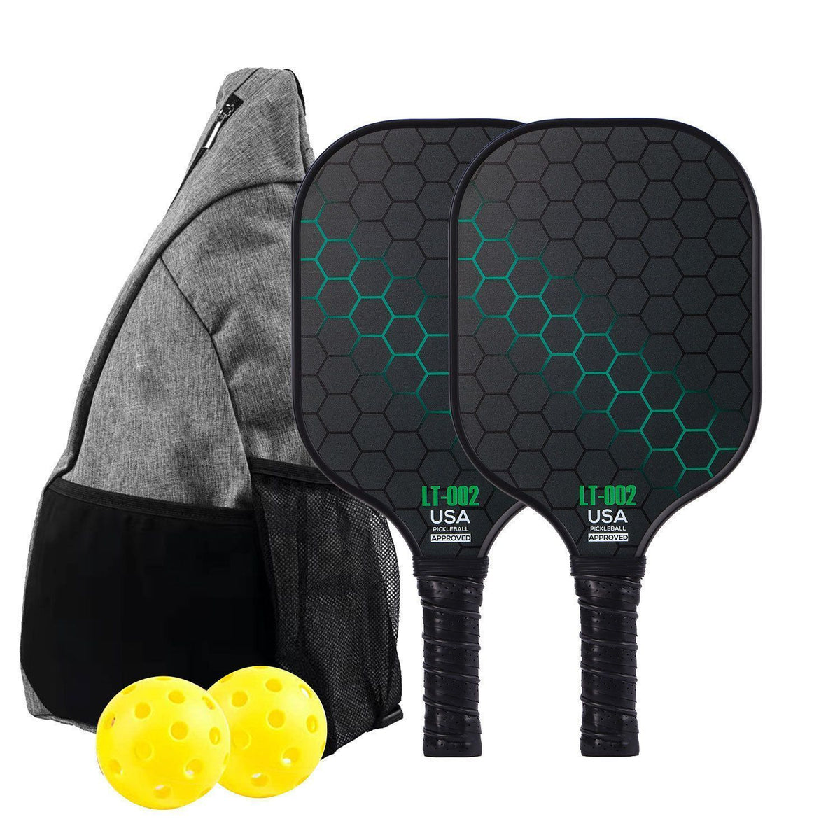 Green Pickleball Set with Bag 03
