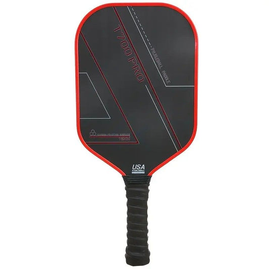 1PCS T700 PRO Carbon Fiber Pickleball Paddle: 8.0oz Lightweight Wide Body Control Paddle for Beginners & Seniors(RED)