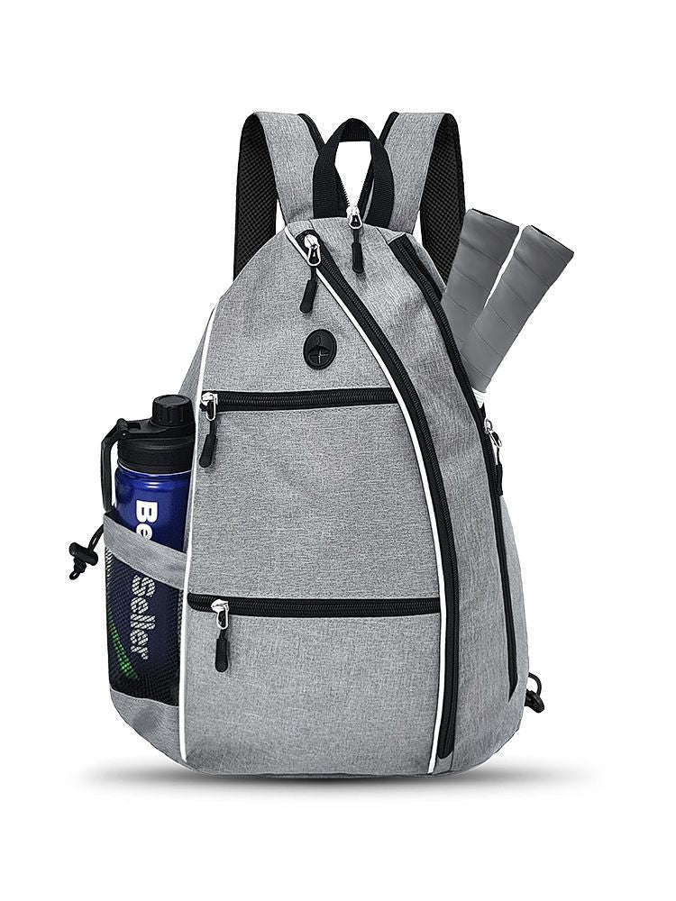 Grey Pickleball Multi-Sport Backpack – Oxford Fabric, Dual-Carry, Smart-Organized 